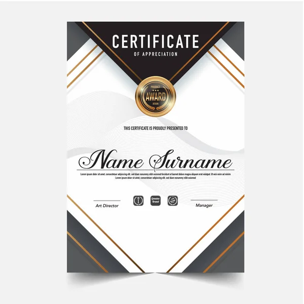 certificate template with luxury and modern pattern Certificate. Certificate Template. Certificate Vector. Modern Certificate. Professional Certificate. Certificate Award Design Template. Certificate Vector Template. Elegant Certificate