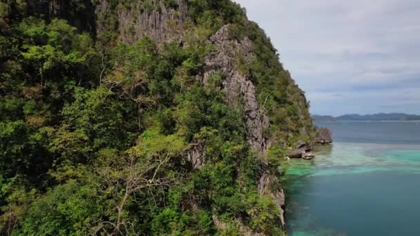 필리핀 사진은 낙원의 매혹적 아름다움을 수정처럼 청록색 에서부터 원시적 모래에 — 비디오
