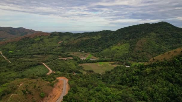 Imagens Drones Filipinas Mountains Podemos Ver Belas Montanhas Verdes Amarelas — Vídeo de Stock