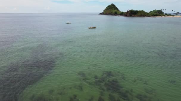 Imágenes Drones Barco Filipinas Podemos Ver Vibrante Barco Tropical Con — Vídeo de stock