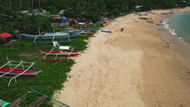 Imagens Drones Barco Nas Filipinas Podemos Ver Barco Tropical Vibrante — Vídeo de Stock