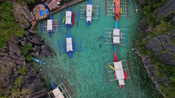 Drone Bateau Aux Philippines Nous Pouvons Voir Bateau Tropical Vibrant — Video