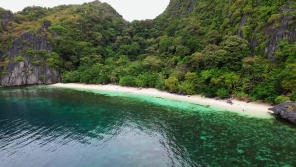 Drone Footage Philippines Beaches Captures Mesmerizing Beauty Tropical Paradise Crystal — Stock Video