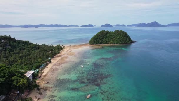 Filmato Droni Delle Spiagge Delle Filippine Cattura Bellezza Ipnotizzante Questo — Video Stock