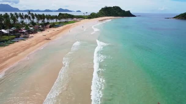 Imágenes Aviones Tripulados Vista Aérea Playa Como Tema Principal Filipinas — Vídeo de stock