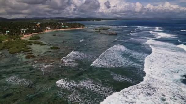 Imágenes Aviones Tripulados Vista Aérea Playa Como Tema Principal Filipinas — Vídeo de stock