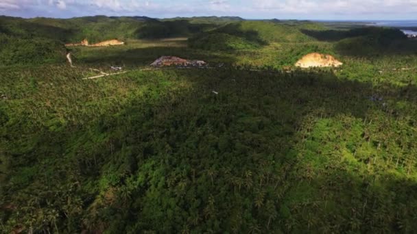 Imágenes Drones Selva Naturaleza Filipinas Bosque Verde Soemtimes Aparece Agua — Vídeo de stock