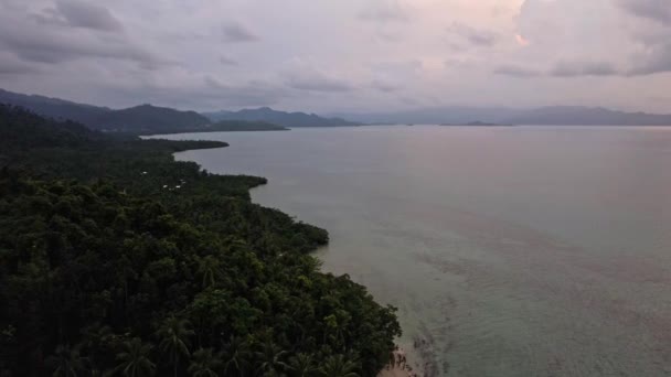 Drohnenaufnahmen Vom Sonnenuntergang Auf Den Philippinen Wir Drehen Uns 180 — Stockvideo