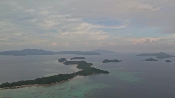 Drohnenaufnahmen Vom Meer Auf Den Philippinen Wir Haben Einen Weiten — Stockvideo