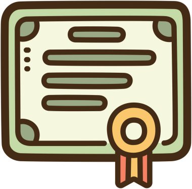 İş sertifikası vektör çizimi ve grafiği