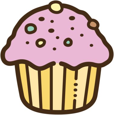 Çikolatalı kek vektörü çizim ve grafik