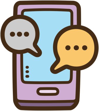 Metin mesajlaşması vektör karalama çizimi ve grafik