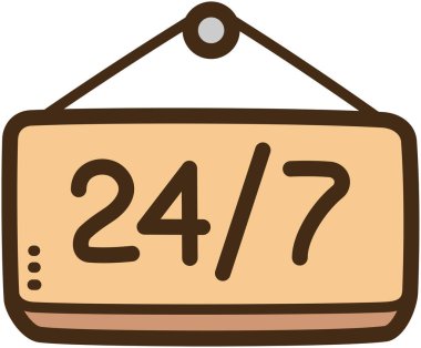 24h vektör karalama çizimi ve grafiğini aç