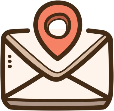 E- posta konumu vektör çizimi ve grafiği