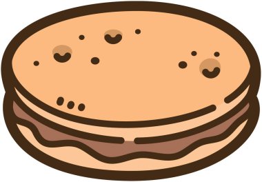 Dorayaki vector doodle illustration and graphic clipart