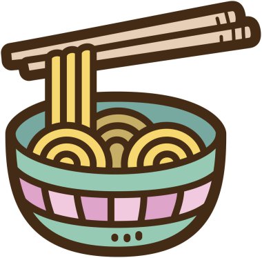 Erişte vektör çizimi ve grafik