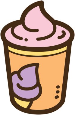 Yumuşak dondurma vektörü çizim ve grafik