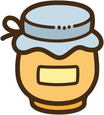 Bal kavanozu vektör karalama çizimi ve grafik