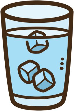 Buzlu su vektörü çizimi ve grafiği