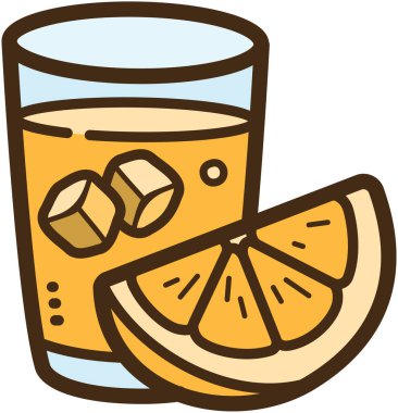 Portakal suyu vektörü çizimi ve grafiği