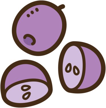 Üzümler vektör karalama çizimi ve grafik