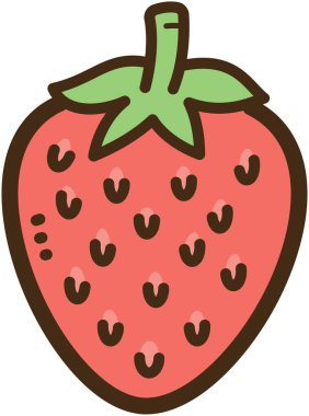 Çilek vektörü çizimi ve grafiği