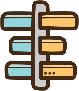 Dikey gantt çizelgesi vektör karalama çizimi ve grafik