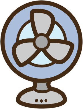 Elektrik fan vektörü çizimi ve grafiği