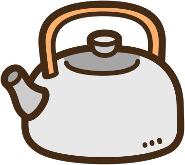 Kettle vektör karalama çizimi ve grafik