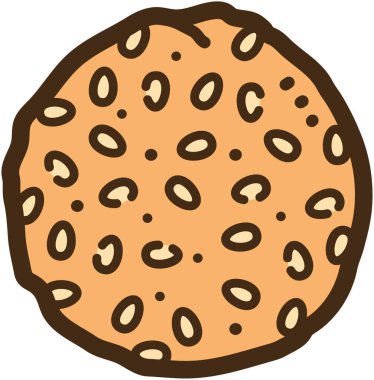 Onde-onde vektör karalama çizimi ve grafik