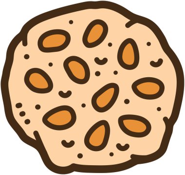 Rempeyek vektör karalama çizimi ve grafik