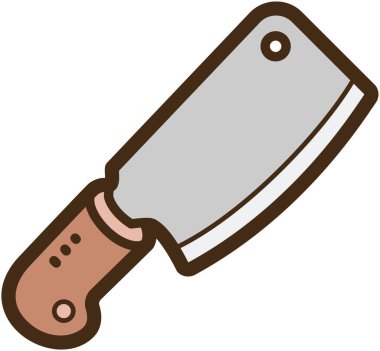 Kasap bıçağı vektör çizimi ve çizimi