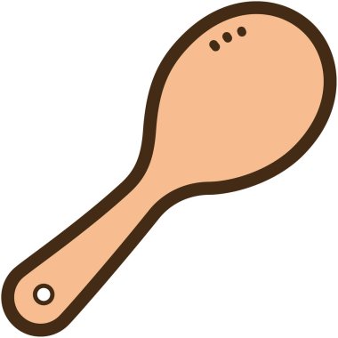 Kaşık vektör karalama çizimi ve grafik karıştırılıyor