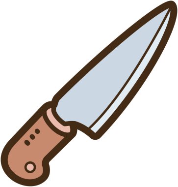 Bıçak vektörü çizimi ve çizimi