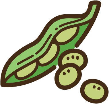 Bezelye vektörü çizimi ve grafiği