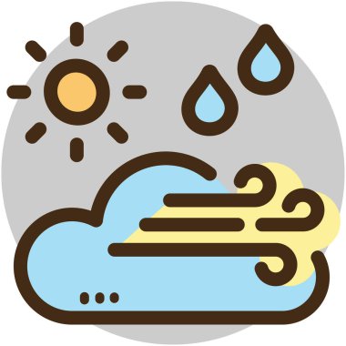 Meteoroloji vektörü çizimi ve grafiği