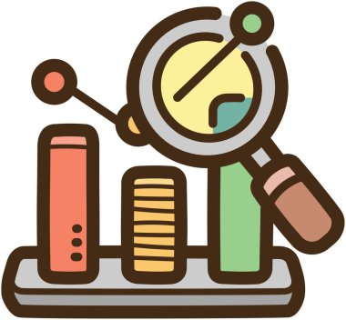 İstatistik vektörü çizimi ve grafiği
