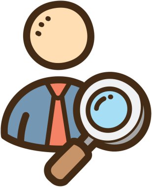 İnsan araştırma vektörü çizim ve grafik