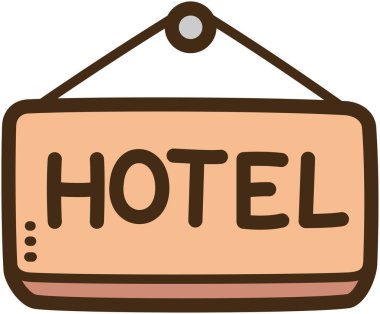 Otel imzası vektör çizimi ve grafiği