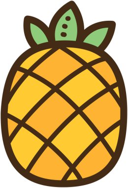 Ananas vektörü çizimi ve grafiği