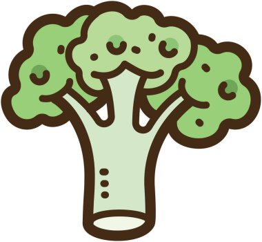 Brokoli vektörü çizimi ve grafiği