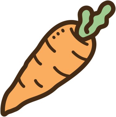 Havuç vektörü çizimi ve grafiği