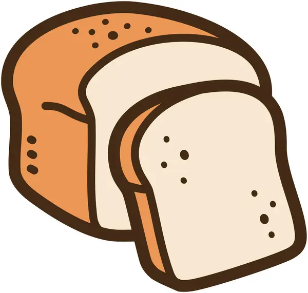 Beyaz ekmek vektörü çizimi ve grafiği