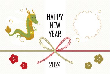 Ejder Fotoğraf Çerçevesi Japon stili 2024 Nişan Yılı