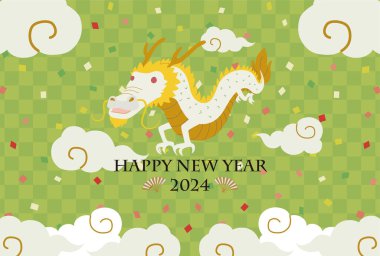 Ejder Kartpostalının Japon Şablonu 2024 Yılı