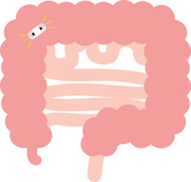 cute cartoon illustration of a baby with a pink background