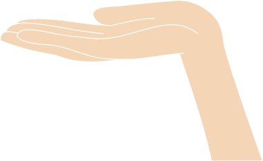 hand giving an open gesture, vector illustration design