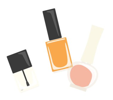 vector set of hand drawn nail polish.