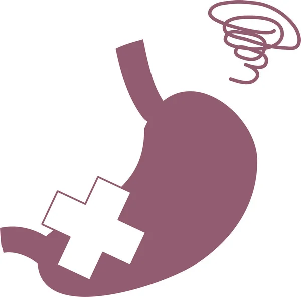 Ilustrasi Perut Sehat Dan Tidak Sehat Organ Pencernaan Internal Organ - Stok Vektor