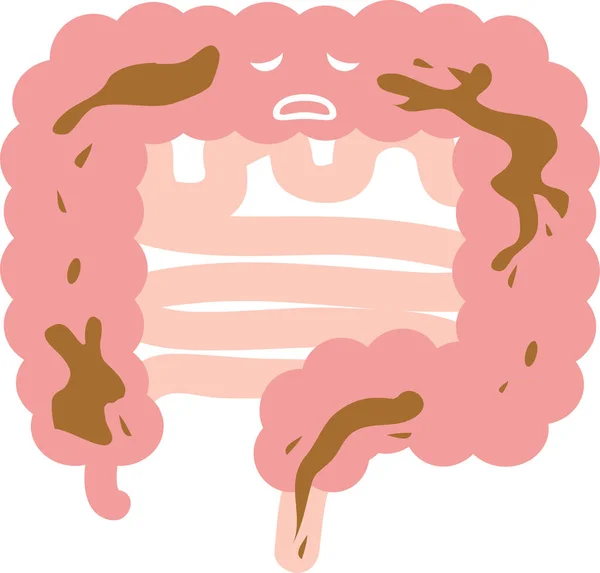 腸のクリップアート 内部器官消化器系 — ストックベクタ